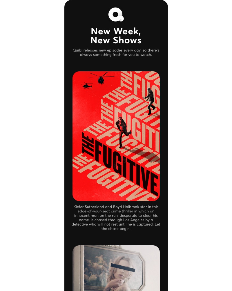 Quibi - New This Week: The Fugitive and Sex Next Door