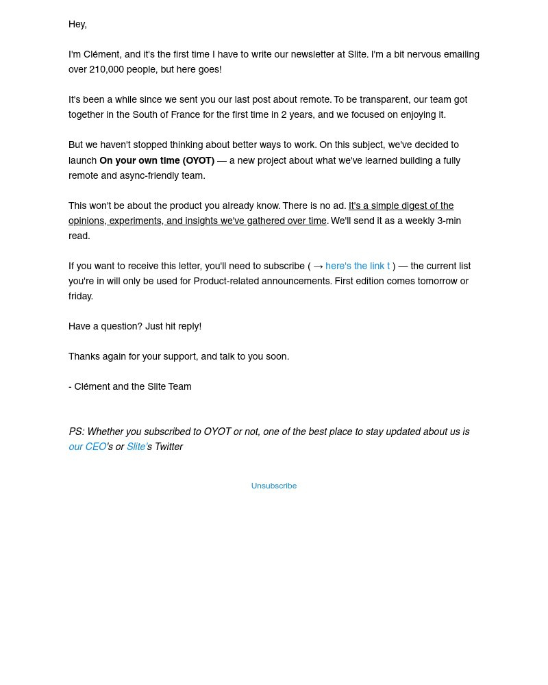 Slite - New: to read on your own time