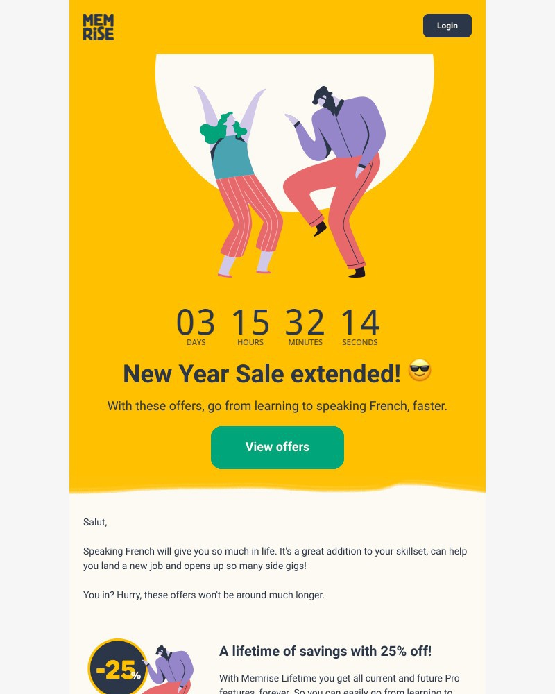 Memrise - New Year Sale extended! 😎