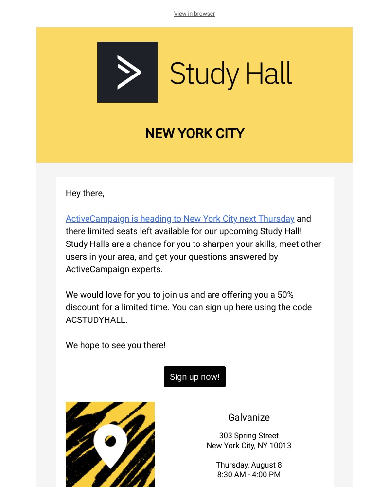 - New York City Study Hall: It's Not Too Late!