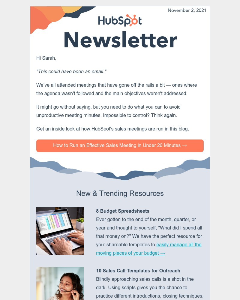 HubSpot CRM - [Newsletter] How to avoid "this could have been an email" 