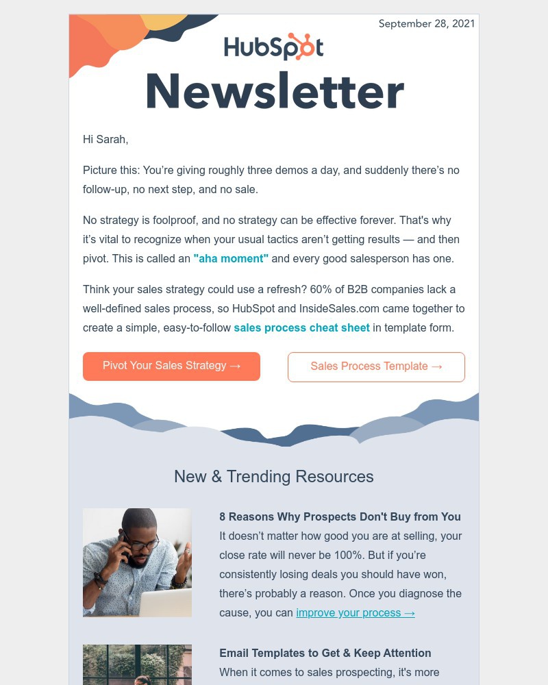 HubSpot CRM - [Newsletter] The Aha Moment: When to Pivot Your Sales Strategy