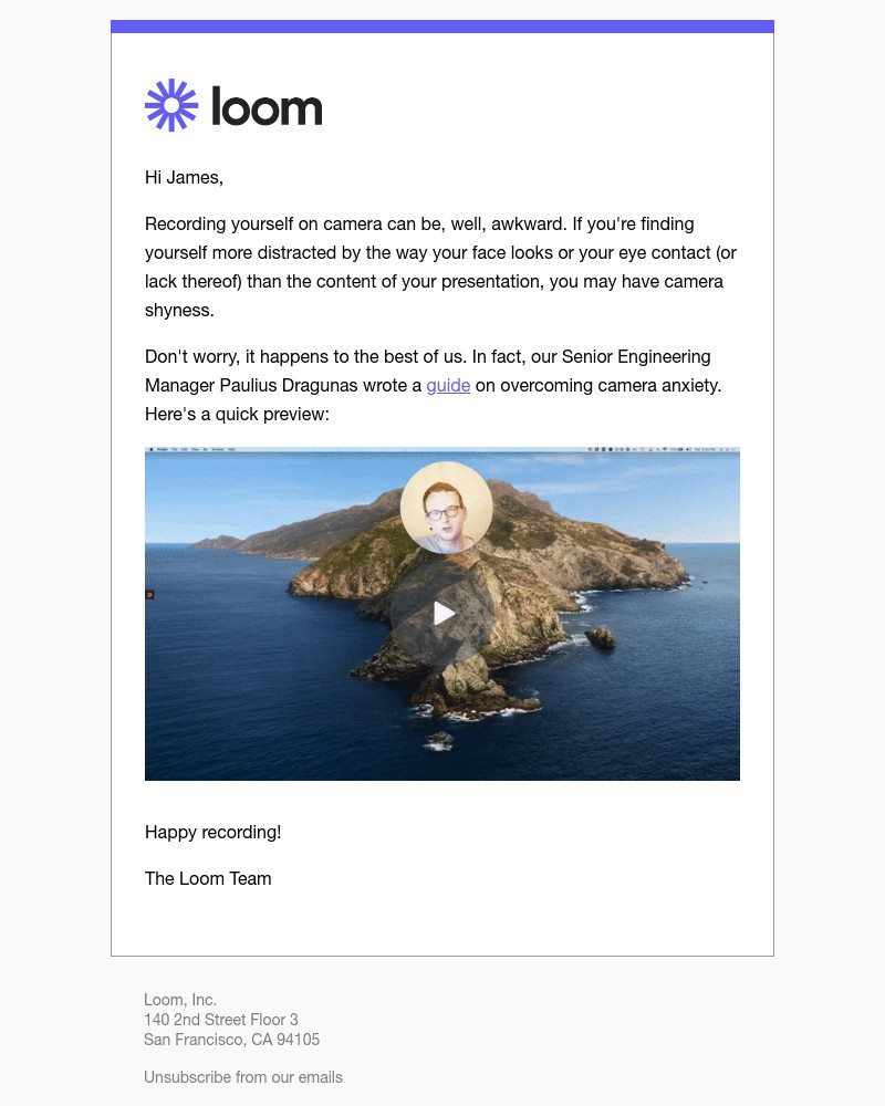 Loom - Nip your camera anxiety in the bud