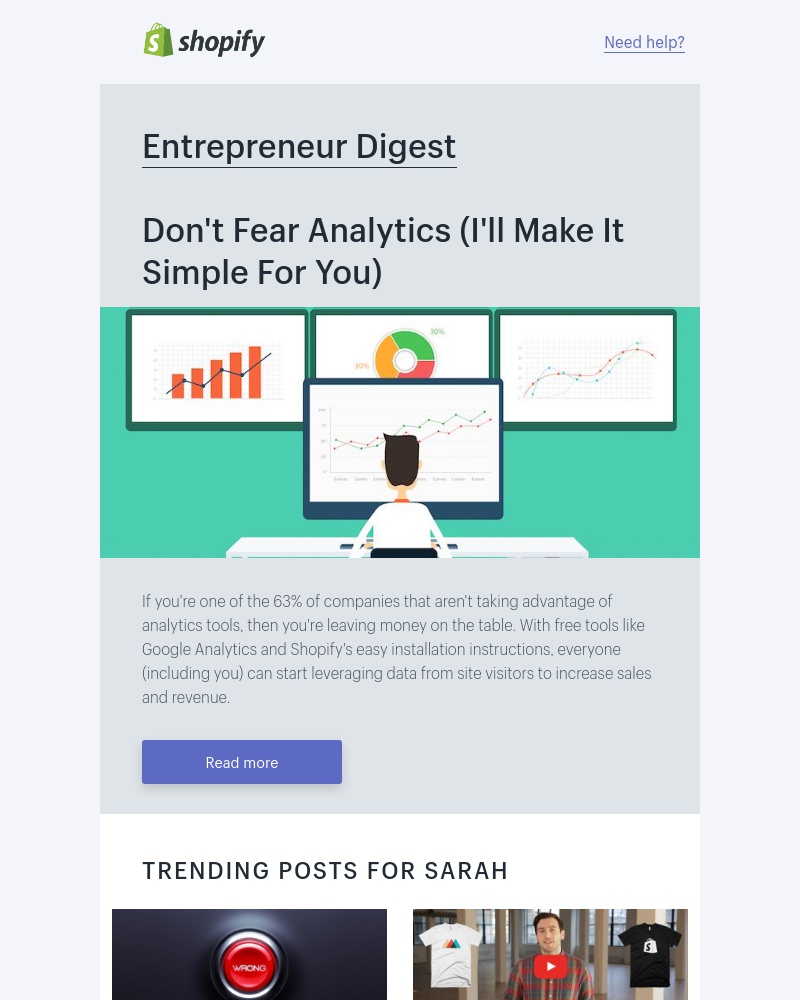 Shopify - No analytics? You're leaving money on the table.