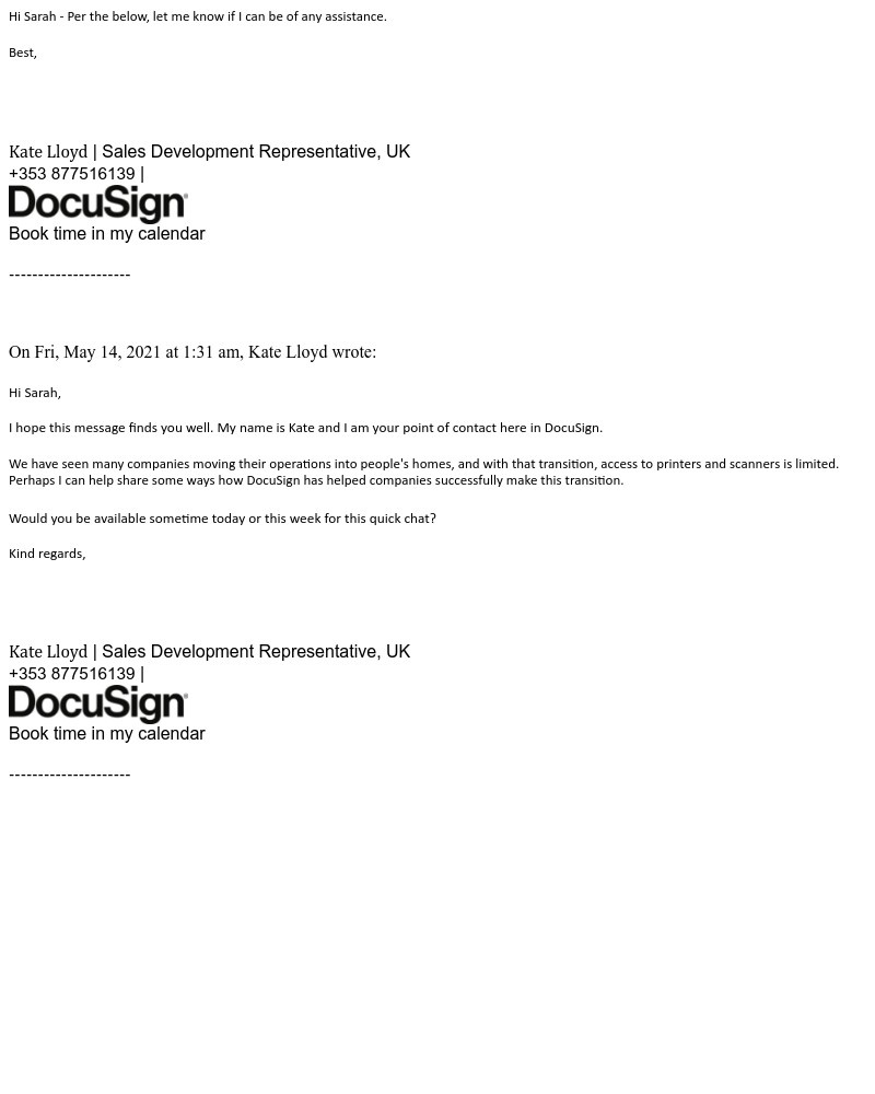 DocuSign - Re: DocuSign Point of Contact