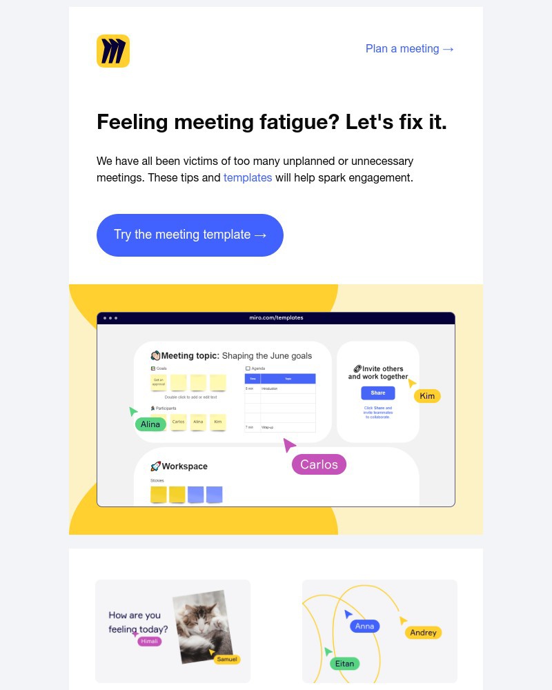 Miro - Not another boring meeting (please) 🙌