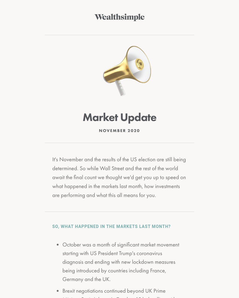 Wealthsimple - November Market Update