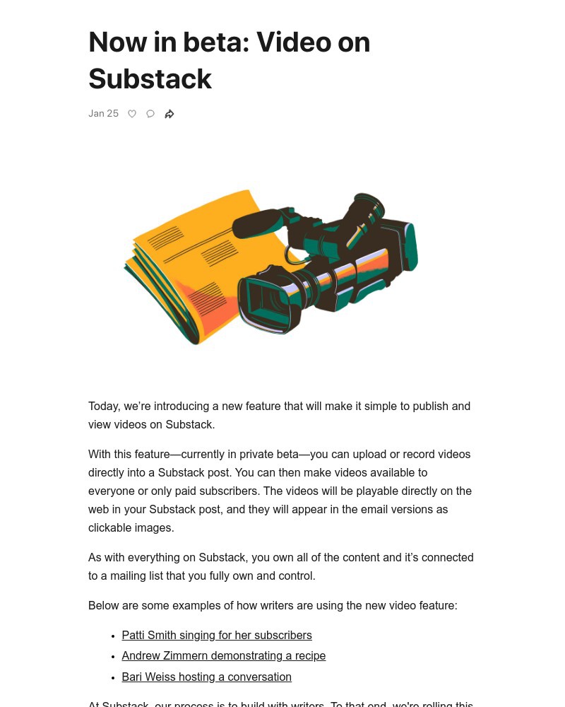 Substack - Now in beta: Video on Substack