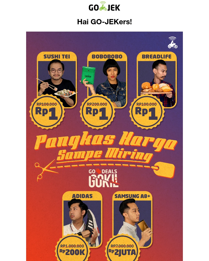 Go-Jek - Nyari Diskon, Nonton Film, Main Game, atau Beli Makan?