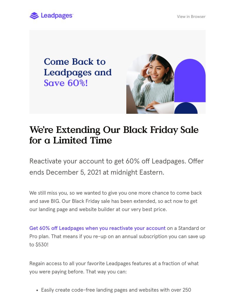 Leadpages - [Offer Extended] Get 60% off Leadpages