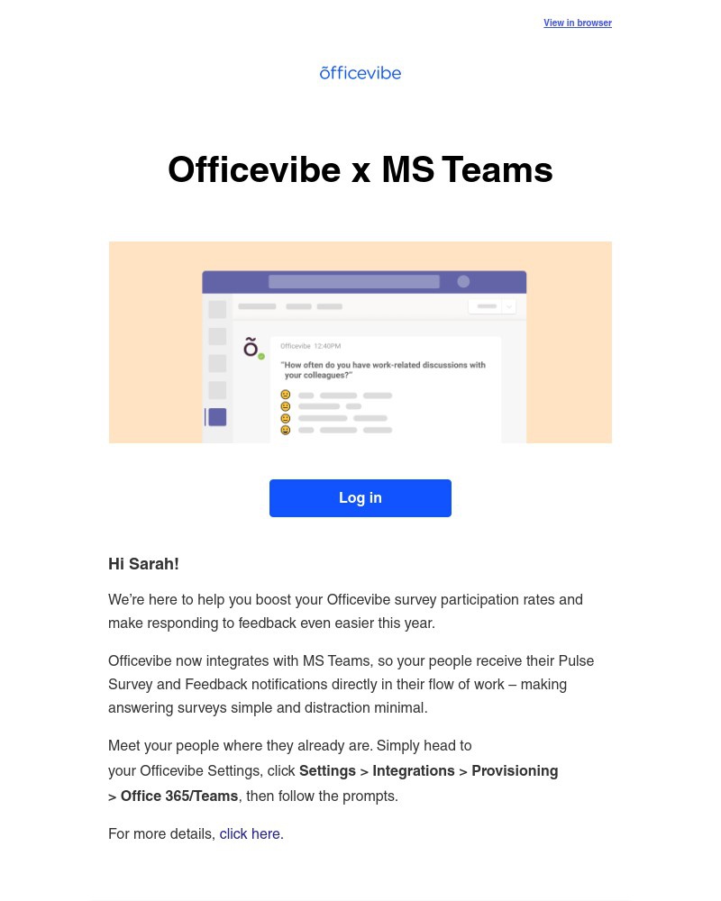  - Officevibe in MS Teams – improve your flow of work