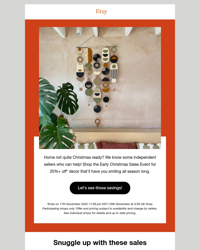 Etsy - Oh hello, 20%+ off