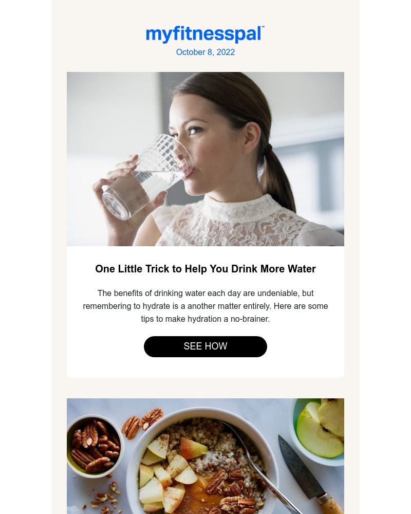 MyFitnessPal - One Little Trick to Help You Drink More Water