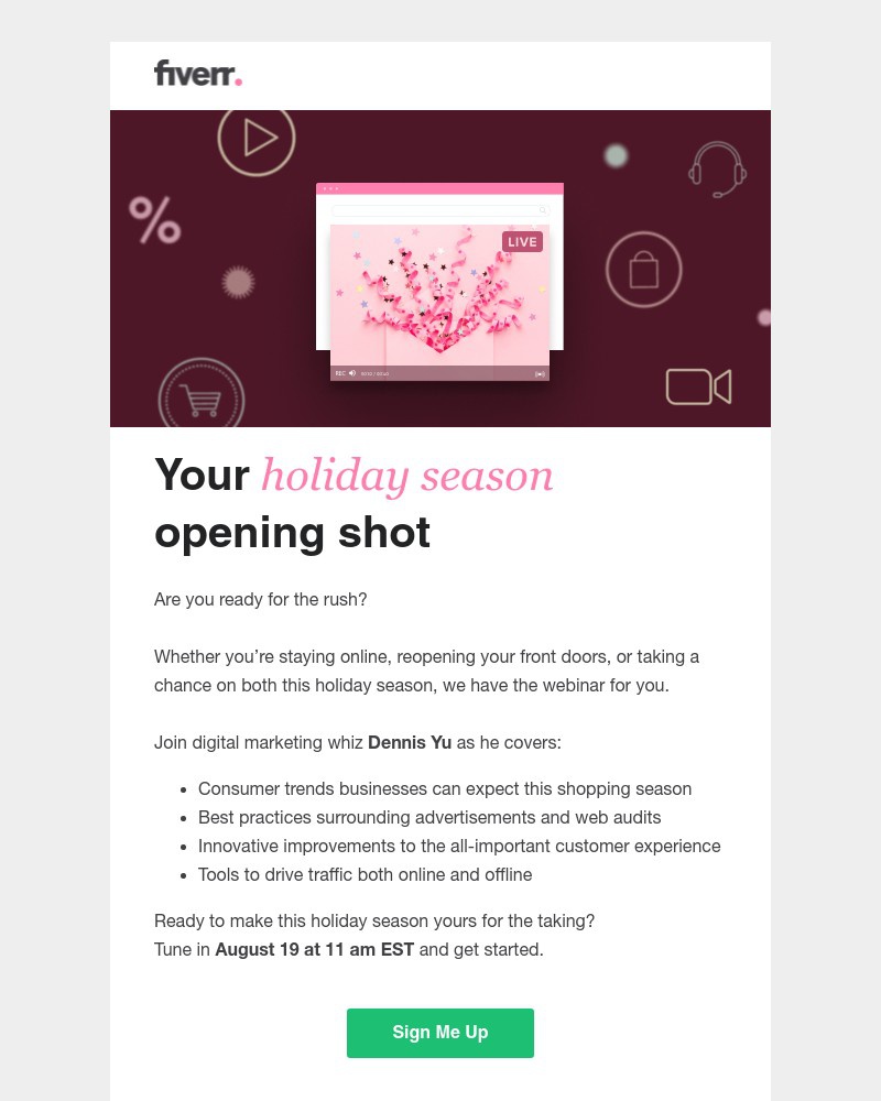Fiverr - One webinar. All the major 2021 online shopping trends.