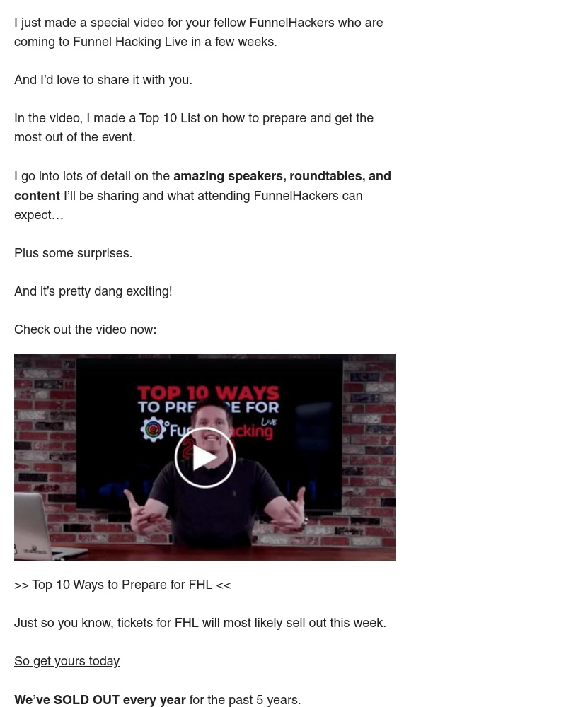 ClickFunnels - Only 30 Days til Funnel Hacking Live