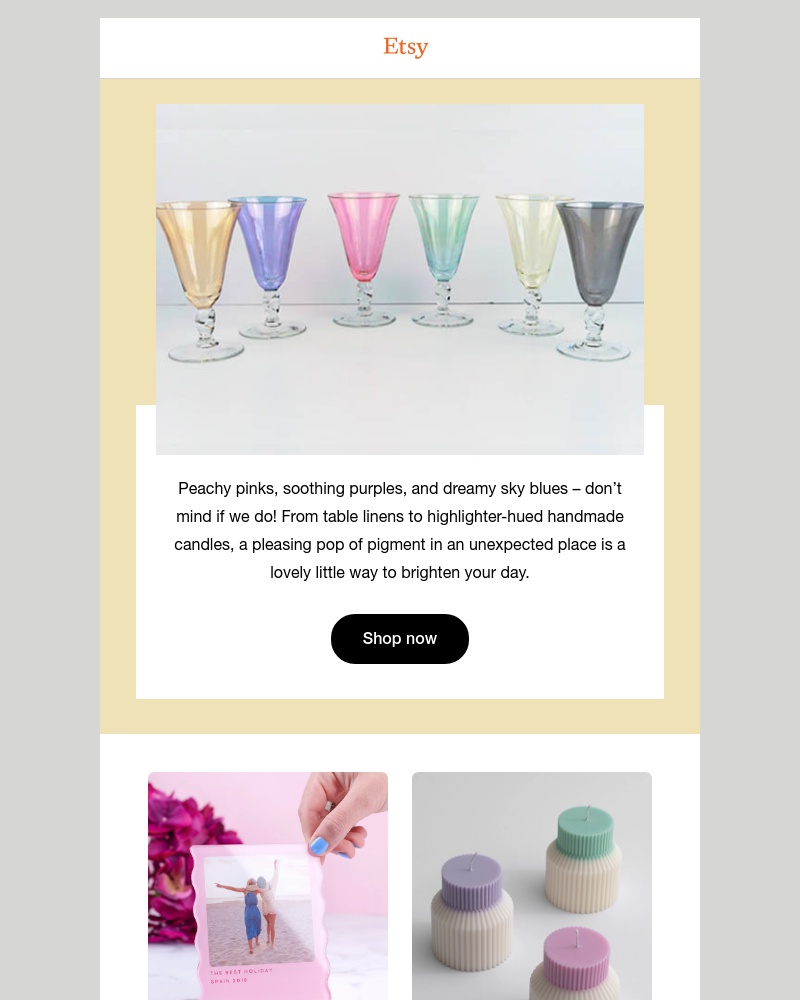 Etsy - Open for a little brightness