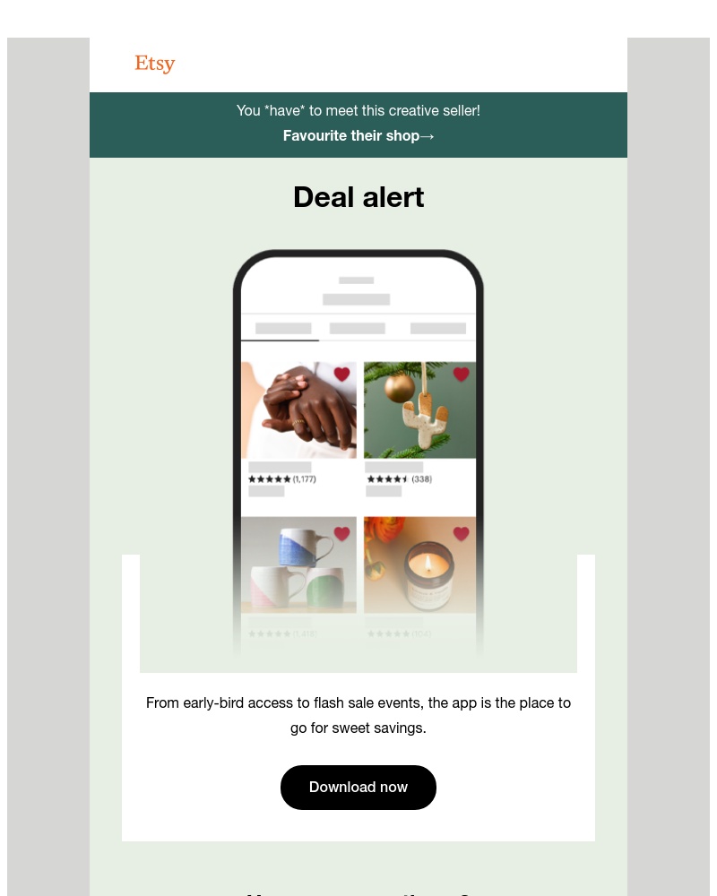 Etsy - Open for your weekly Etsy Edit