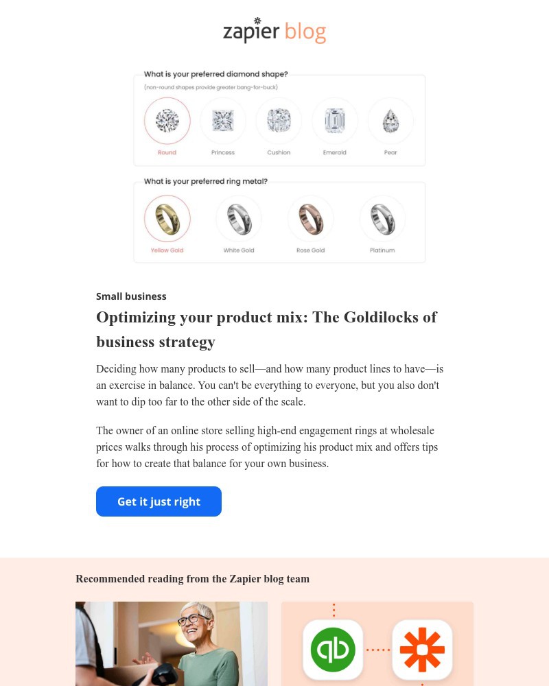 Zapier - Optimizing your product mix: The Goldilocks of business strategy