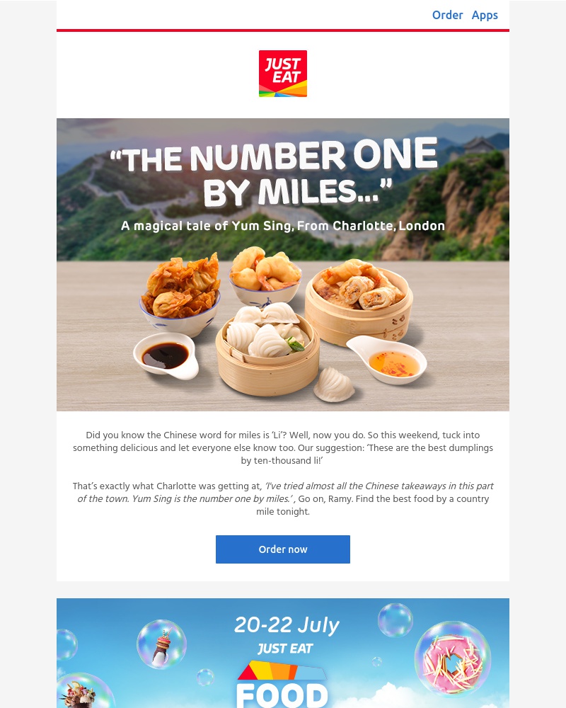 Just Eat - Order a meal that’s miles better than the rest