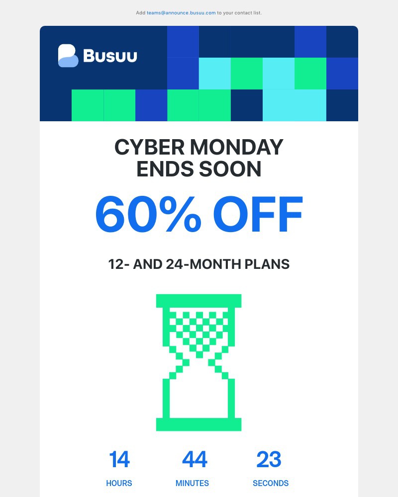 Busuu - Our biggest sale ever ends soon ⏰