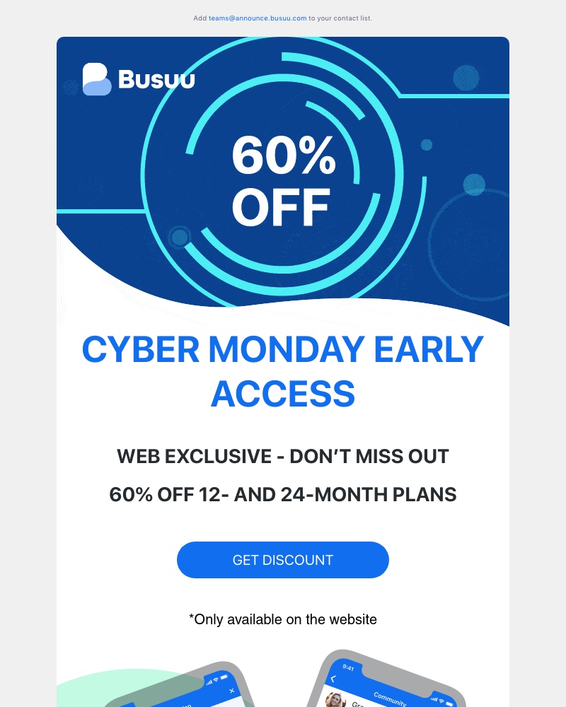 Busuu - ⚡⚡ Our biggest sale ever - web exclusive ⚡⚡     