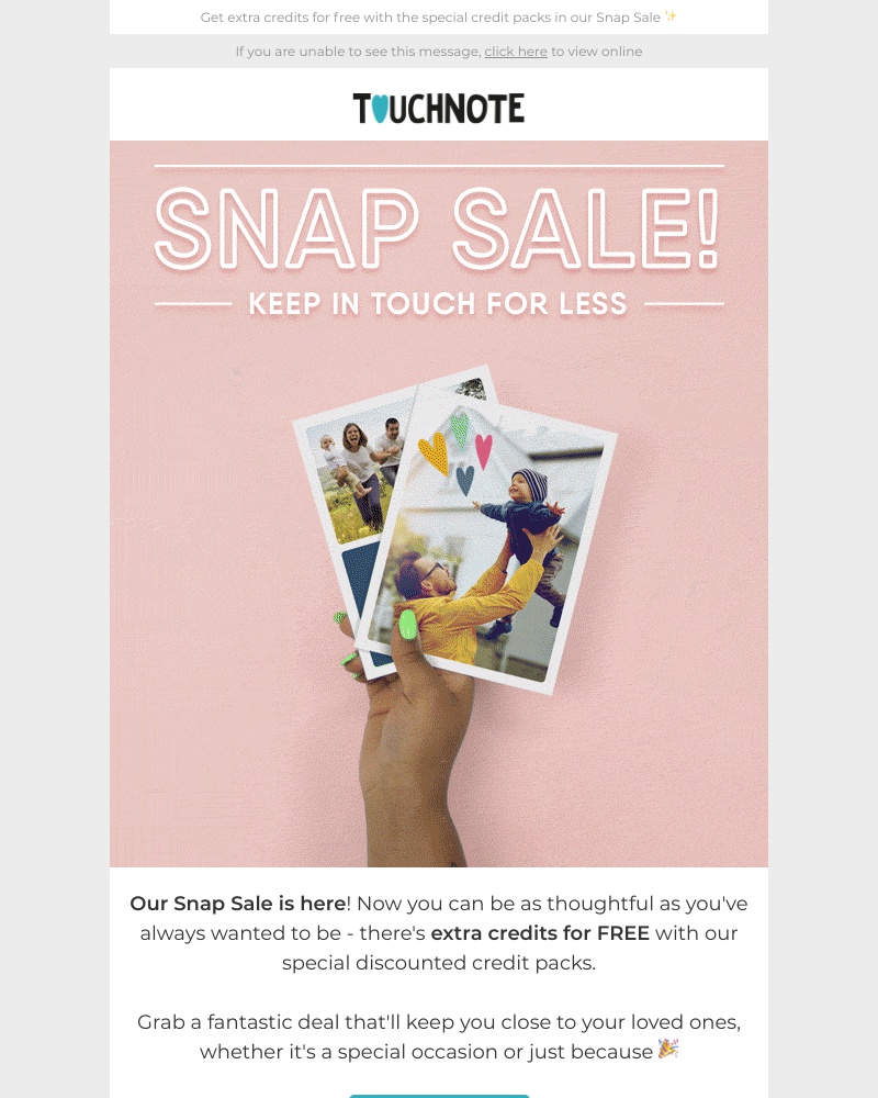 TouchNote - Our Snap Sale is here... 👀