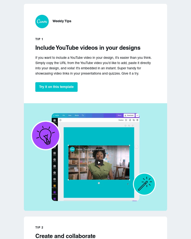 Accepting an invite on Canva video screenshot