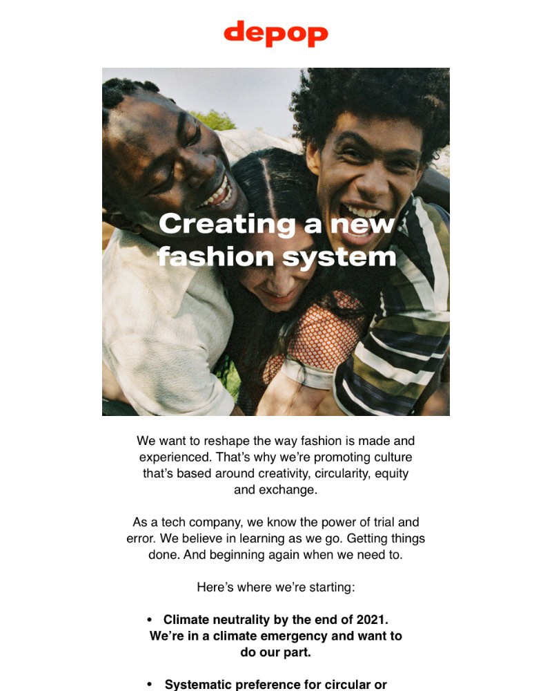 Depop - Our vision for a new fashion system
