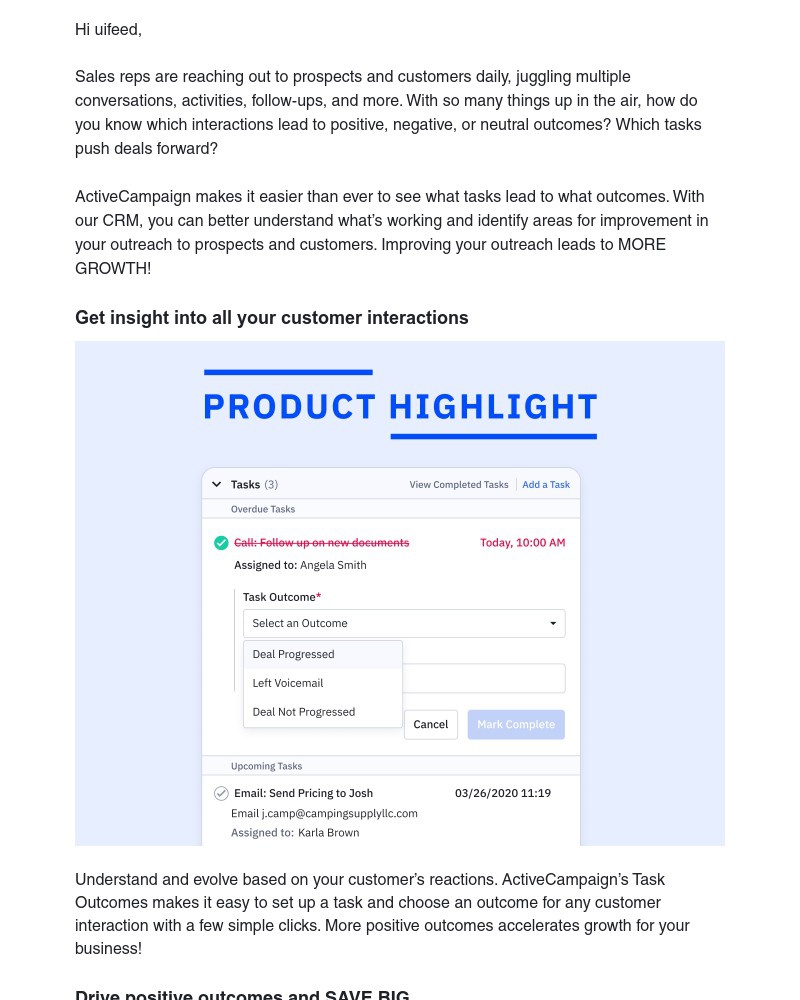  - Outcomes and SAVINGS to rave about!