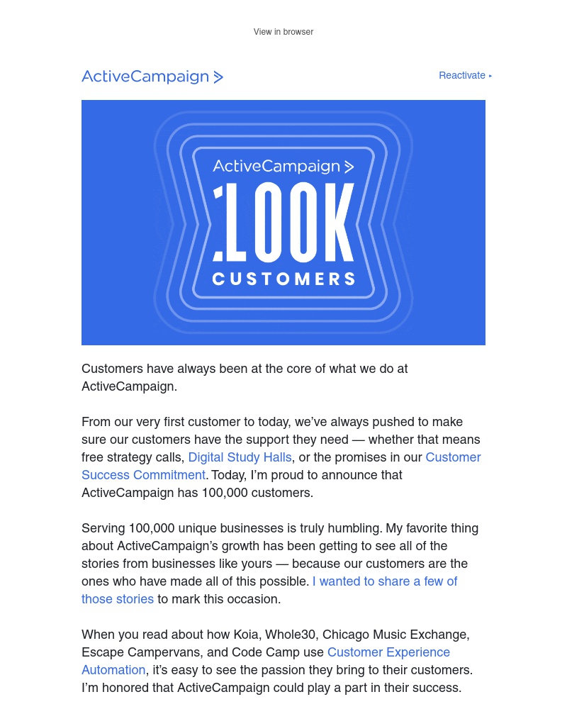  - Over 100,000 businesses choose ActiveCampaign