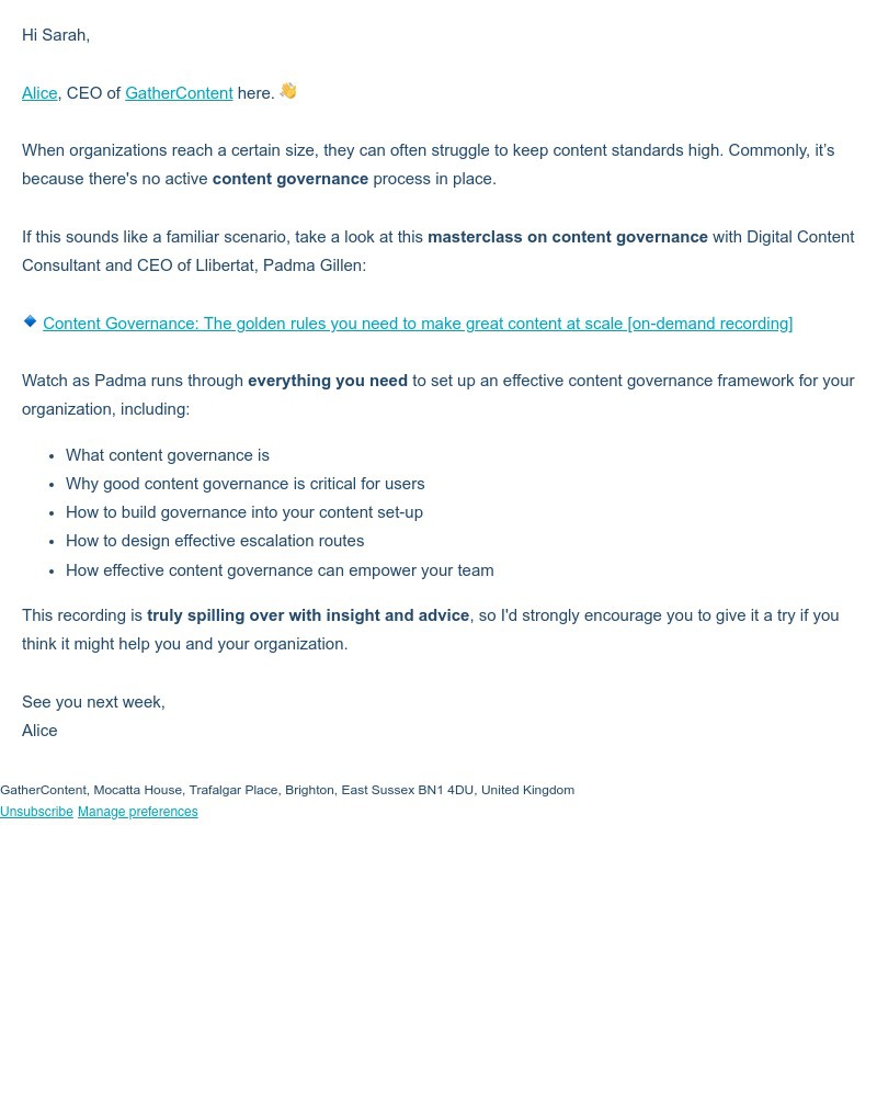 GatherContent - Padma Gillen talks Content Governance [Masterclass]