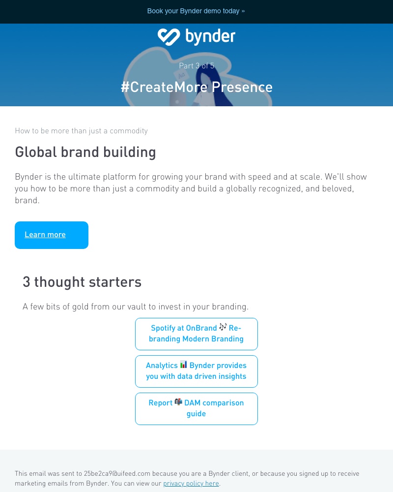Bynder - Part 3: #CreateMore brand differentiation with Bynder