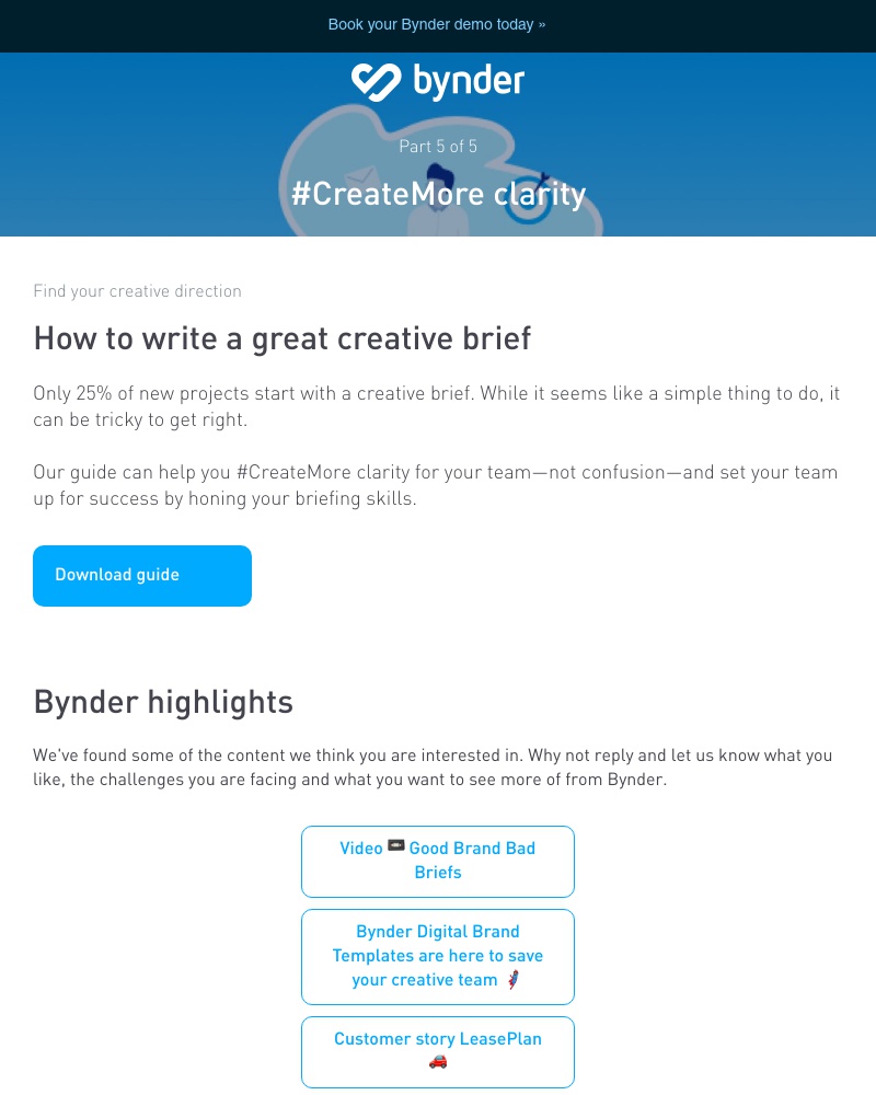 Bynder - Part 5: #CreateMore clarity, not confusion