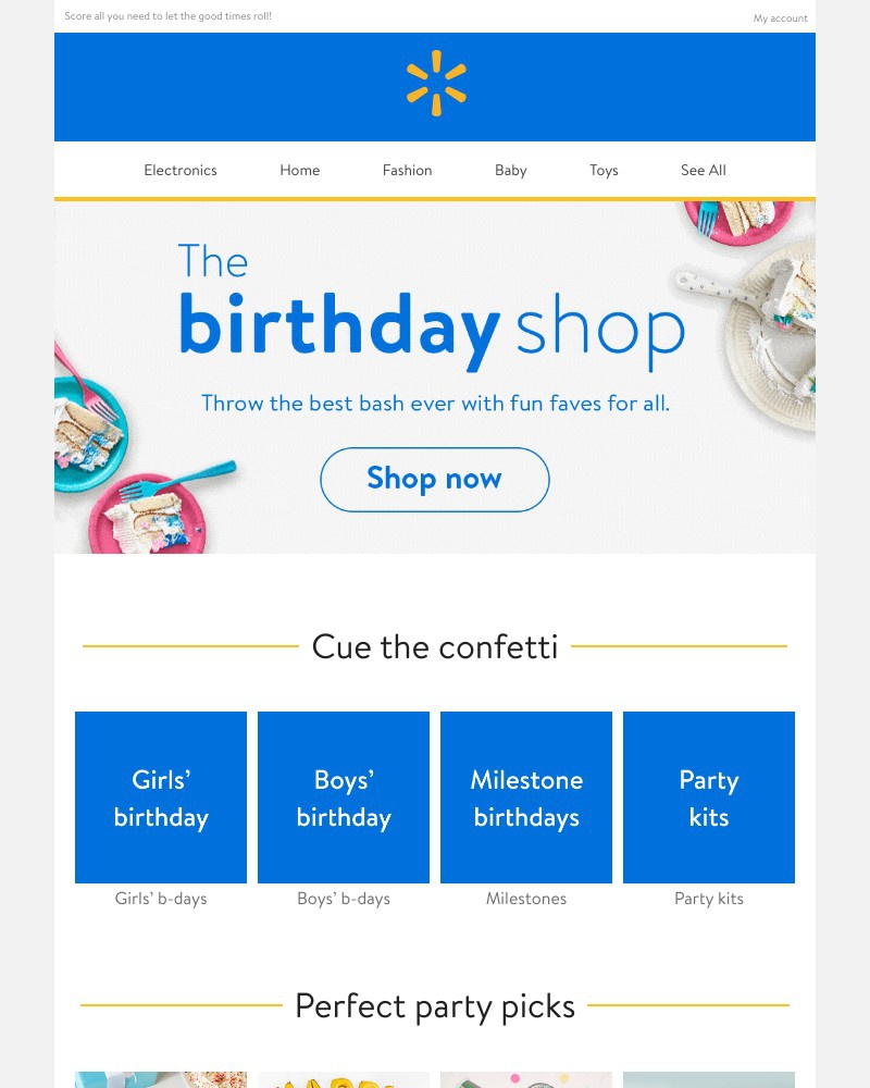 Walmart - Party supplies for b-days & more 🎈🎁