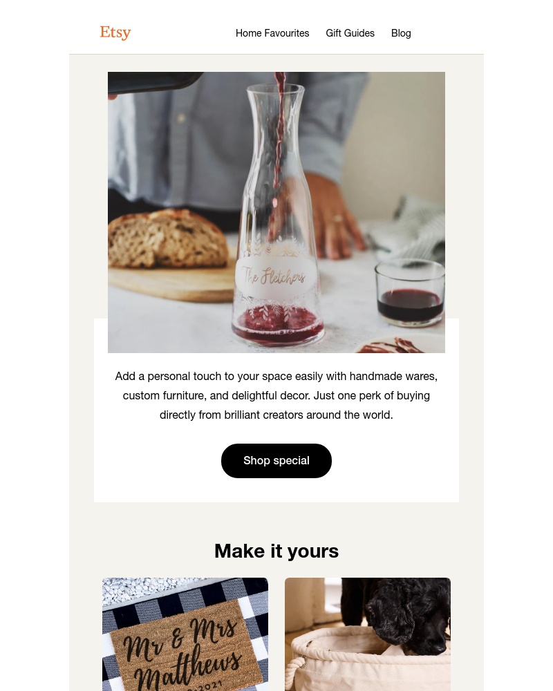 Etsy - Personalise your space