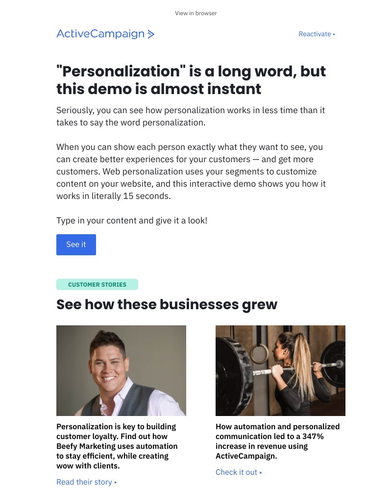 - Personalize your site in literal seconds