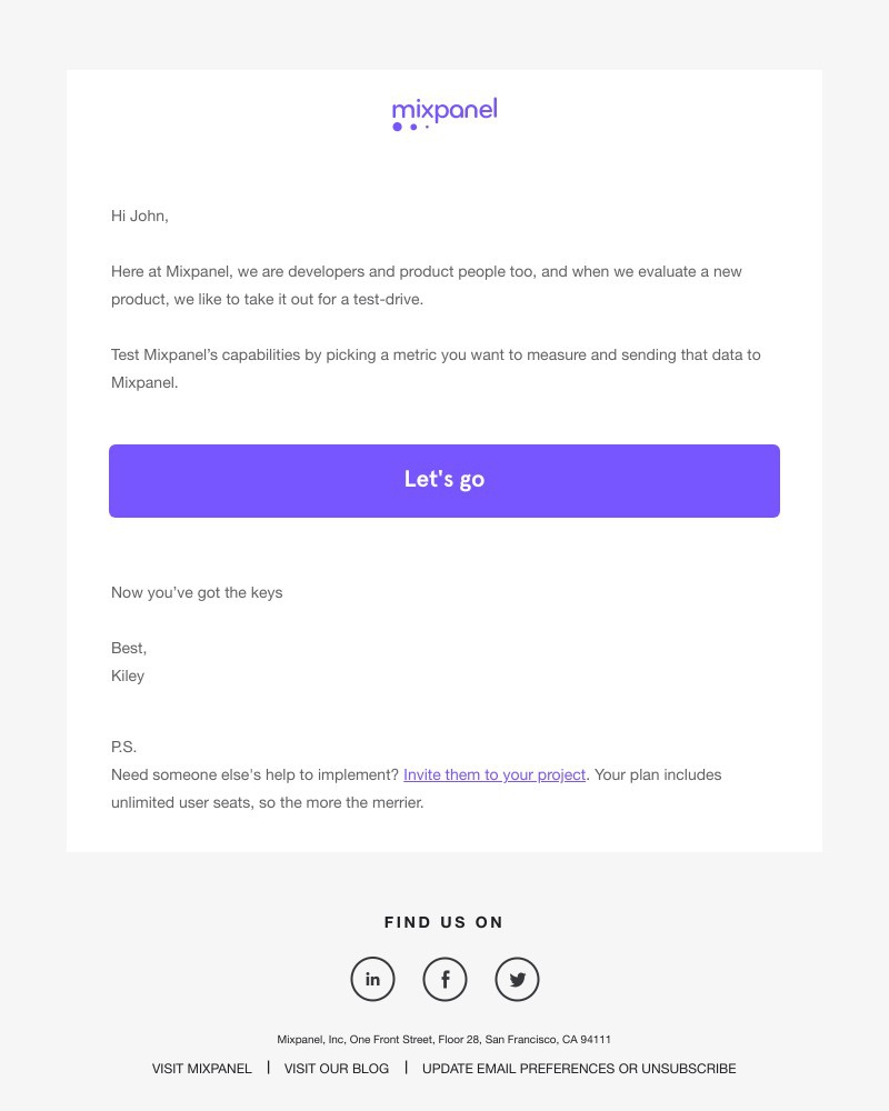 Mixpanel - Pick a metric and take Mixpanel for a test drive