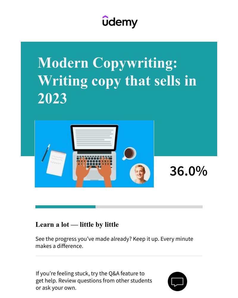 Udemy - Pick up where you left off. Your goals are worth it.