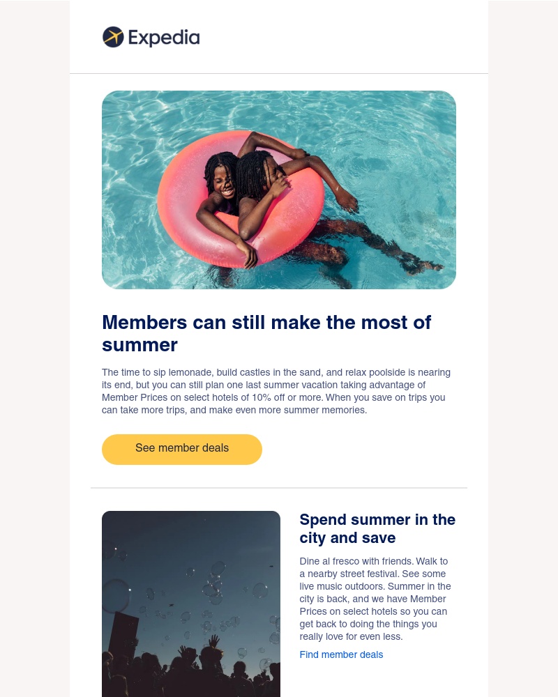 Expedia - Plan a last-minute summer getaway with Member Prices