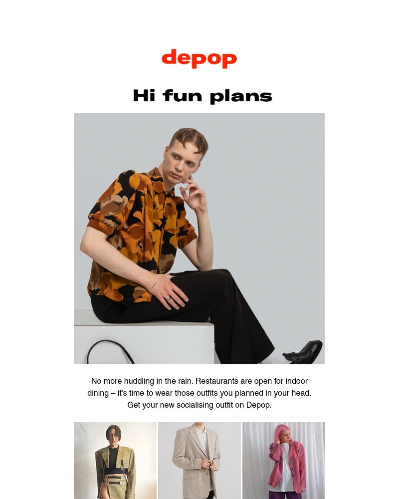 Depop - Plans are back on