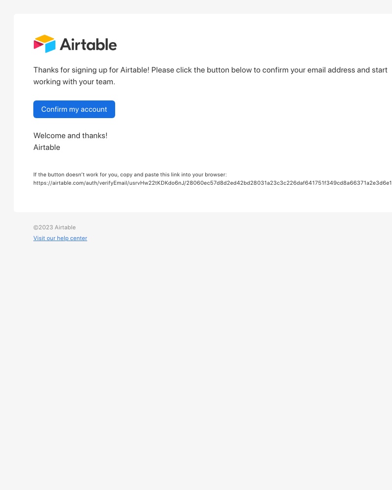  - Please confirm your email