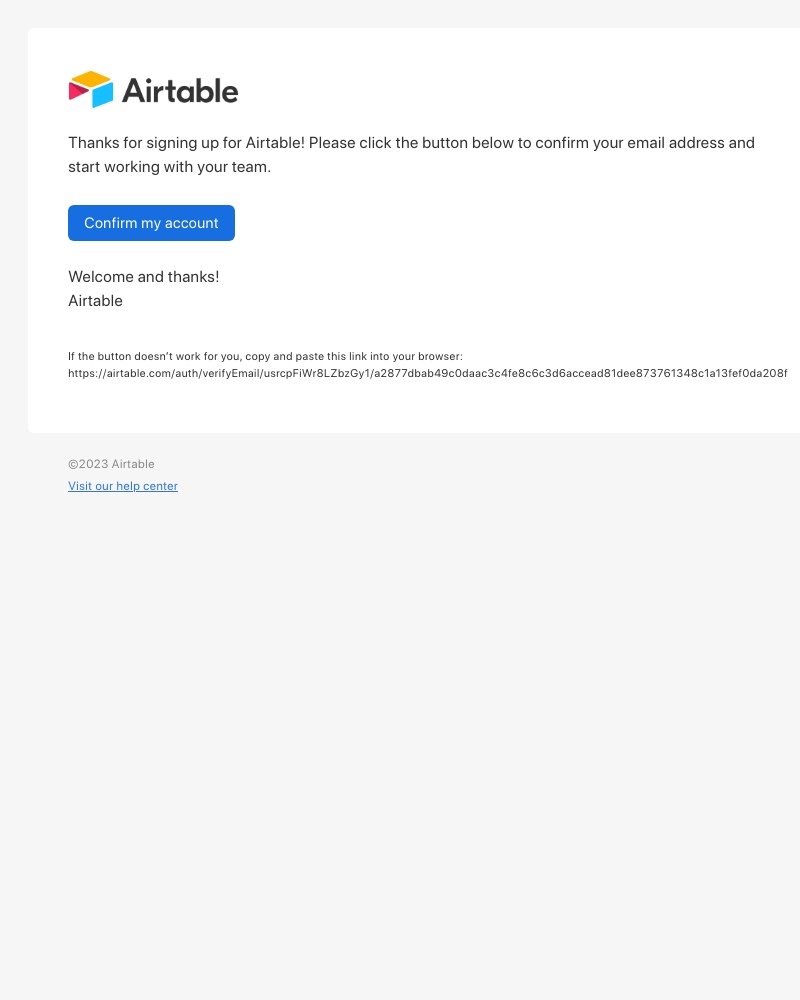  - Please confirm your email