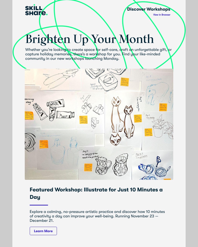 Skillshare - Practice self-care, make crafty gifts, and more