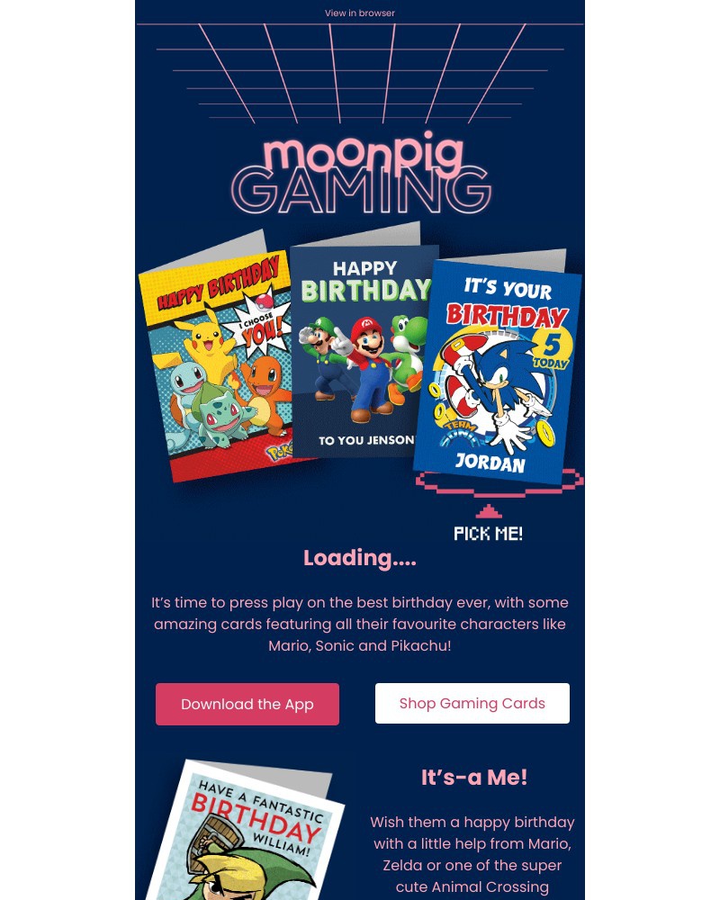 Moonpig - Press play...🎮👾