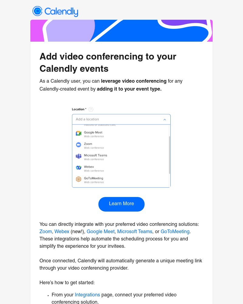 Calendly - PRO TIP: Add video conferencing to Calendly