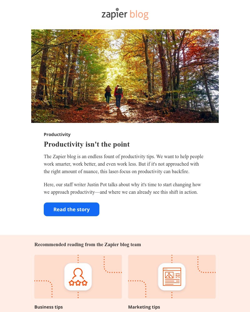 Zapier - Productivity isn't the point