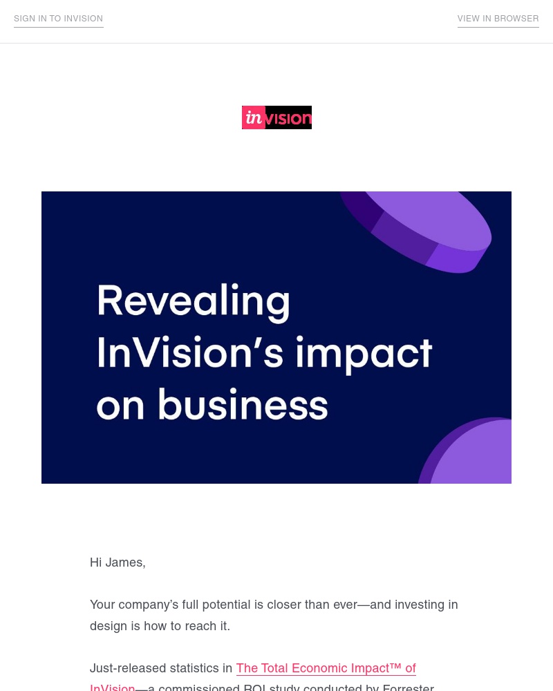 InVision - Proof is here: 475% ROI over 3 years with InVision