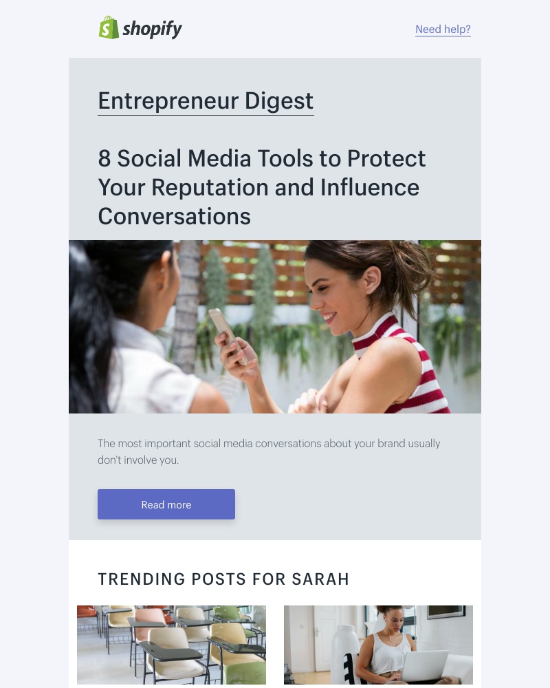 Shopify - Protect your reputation using social media
