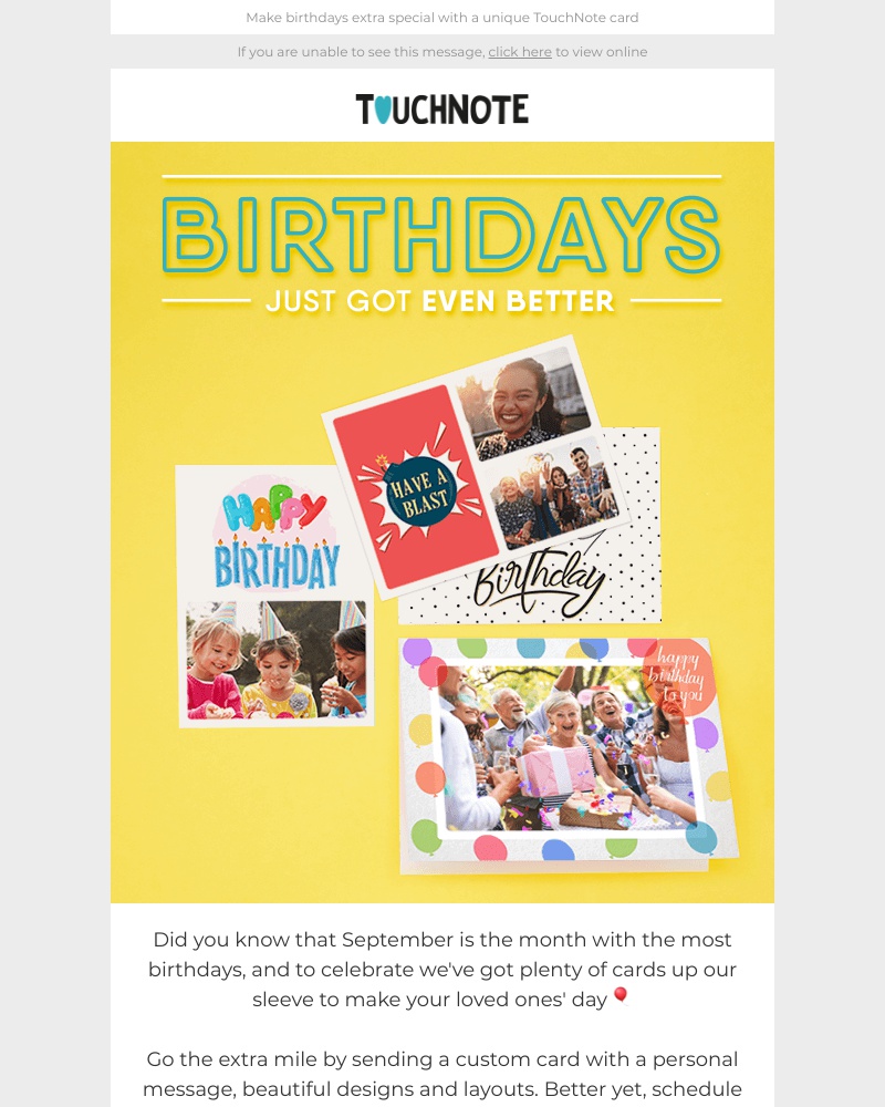 TouchNote - Psst, Sarah! We've got the perfect birthday cards… 🎉