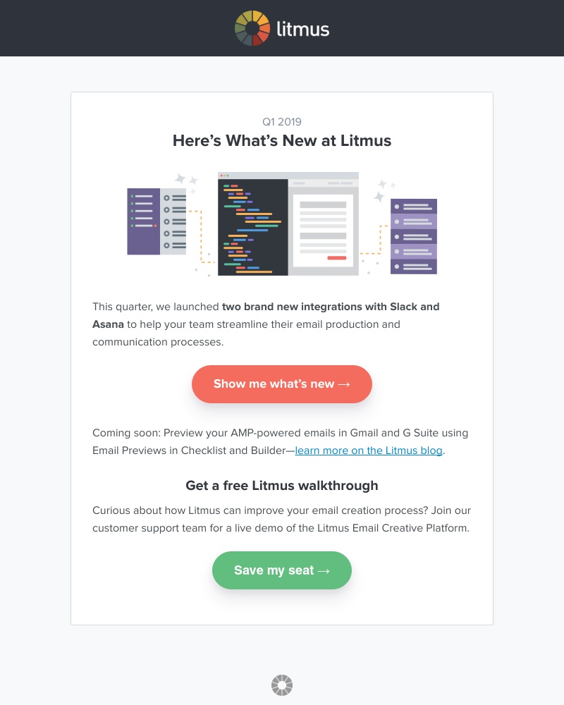Litmus - Q1 releases: New integrations with Slack and Asana